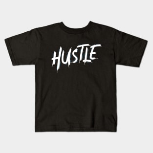 Hustle Blue and White Kids T-Shirt